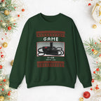 Gaming Crewneck Sweatshirt - "Game Over" Retro Controller Holiday Sweater
