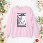 Grumpy Cat Christmas Sweatshirt - "Christmas Makes Me Angry" Graphic Crewneck