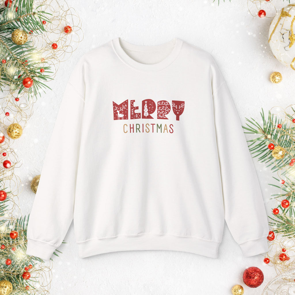'Merry Christmas' Holiday Sweater - Festive Holiday Crewneck