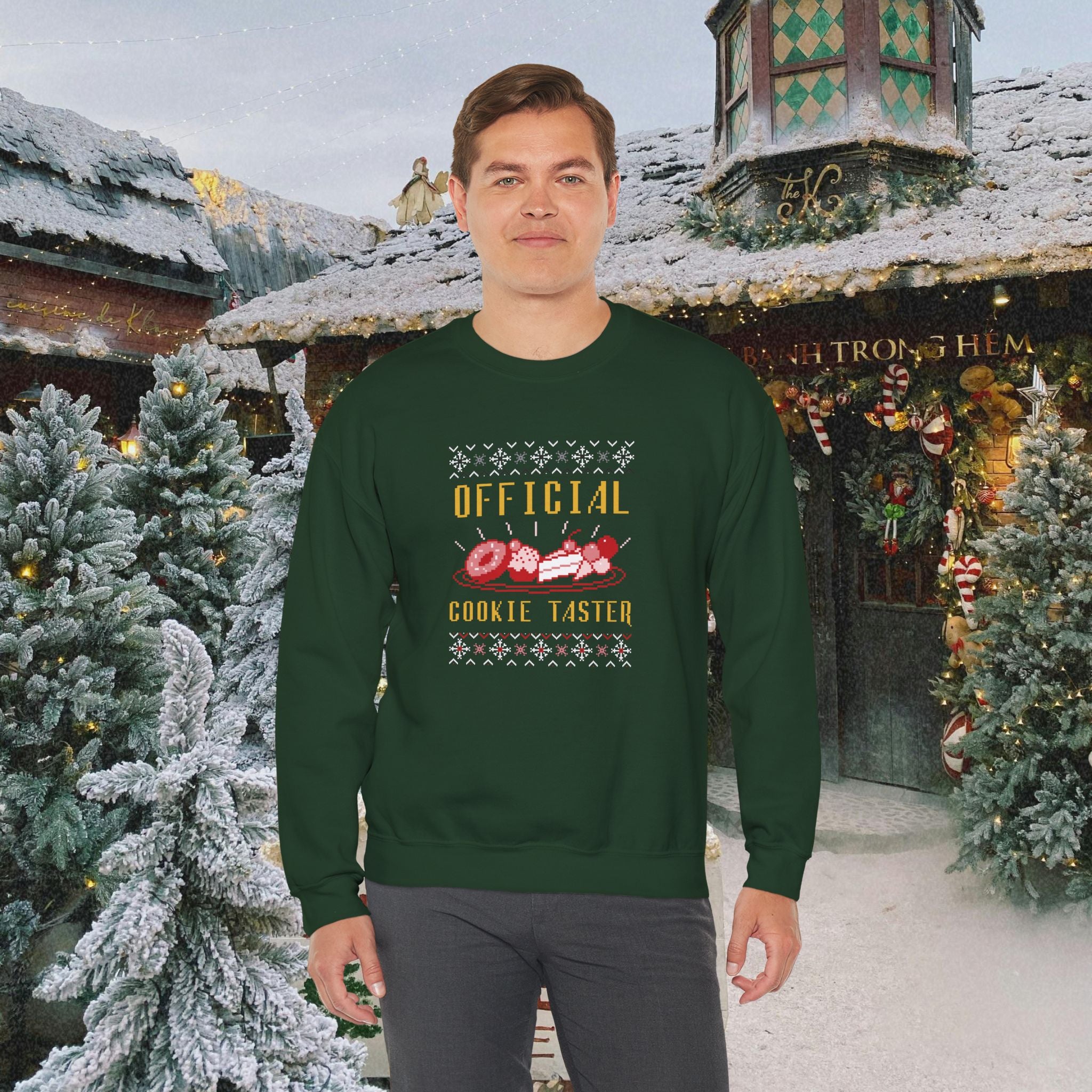 Official Cookie Taster Christmas Sweater — Cute Holiday Baking Crewneck