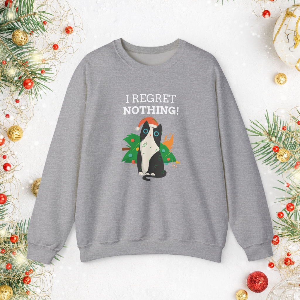 Meowy Christmas Cat Sweatshirt - Cute Holiday Cat Crewneck