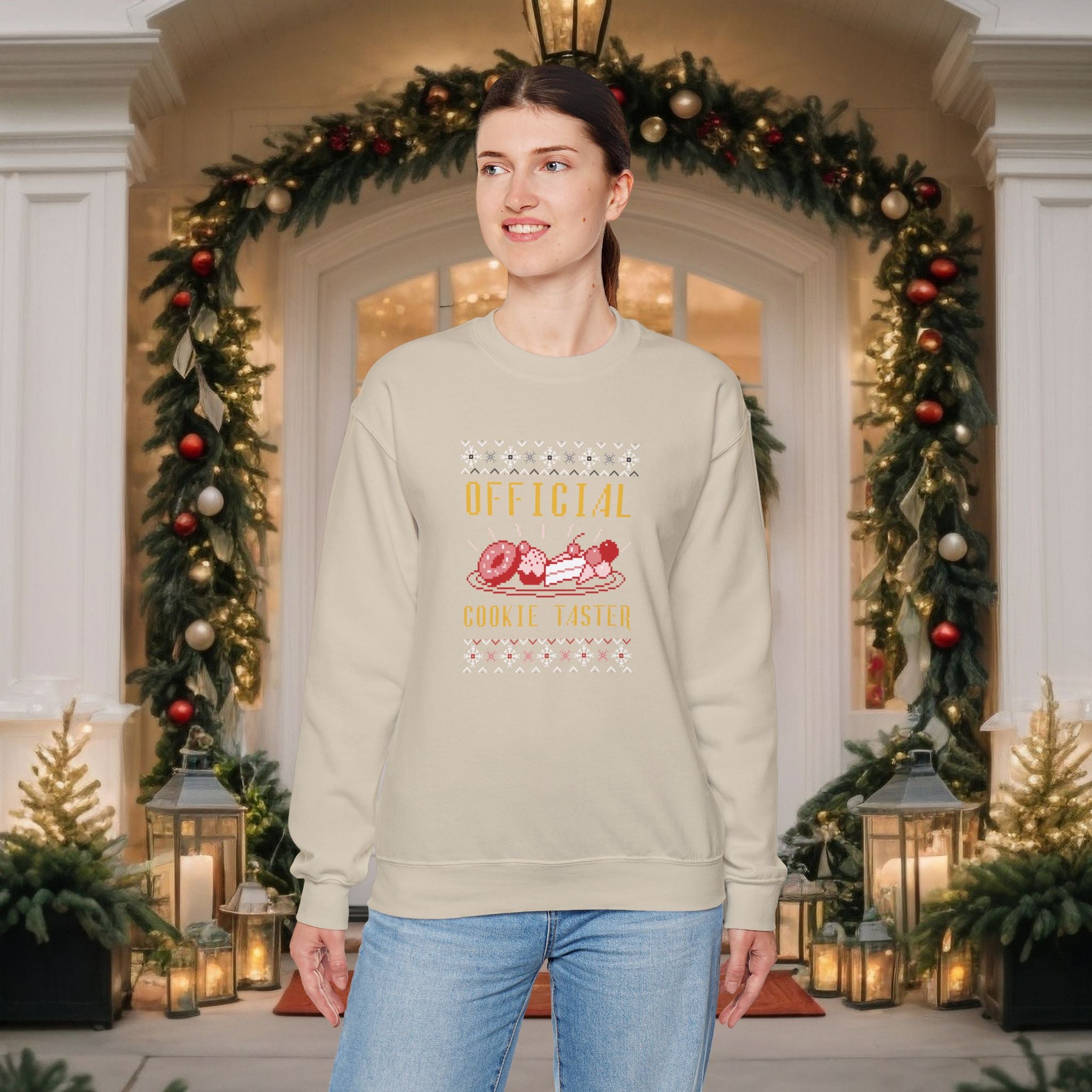 Official Cookie Taster Christmas Sweater — Cute Holiday Baking Crewneck