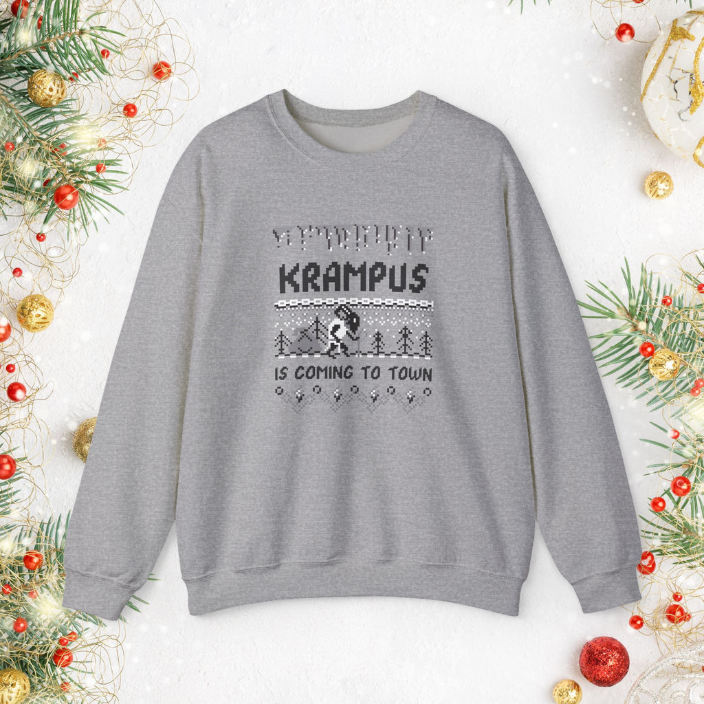 Krampus Is Coming To Town Sweatshirt — Funny Holiday Crewneck