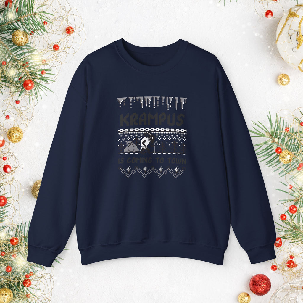 Krampus Is Coming To Town Sweatshirt — Funny Holiday Crewneck