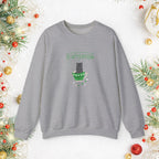 Cat in Ornament Sweatshirt — 'Is Attention' Holiday Cat Crewneck