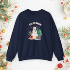 Let It Snow Snowman Sweatshirt – Holiday Cat & Dog Christmas Crewneck