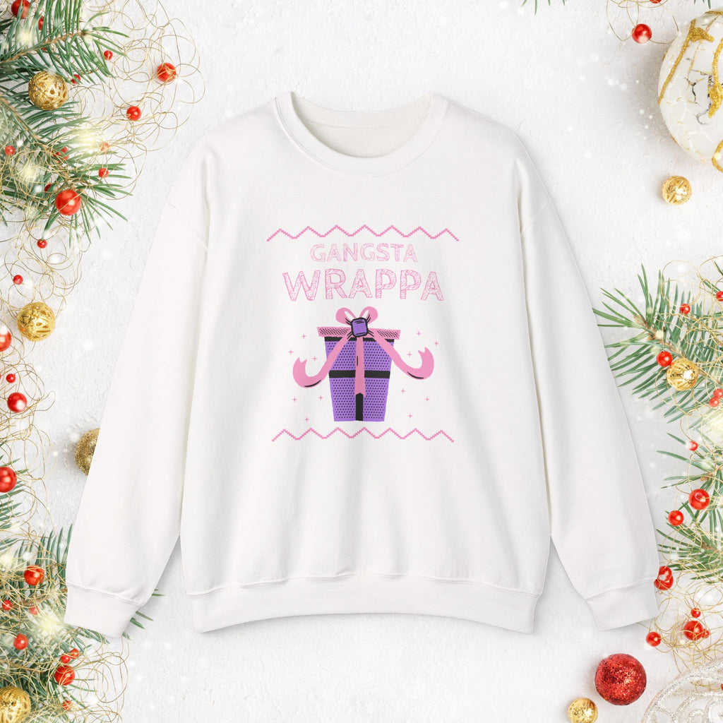 Gangsta Wrappa Christmas Sweatshirt — Funny Holiday Gift Sweater