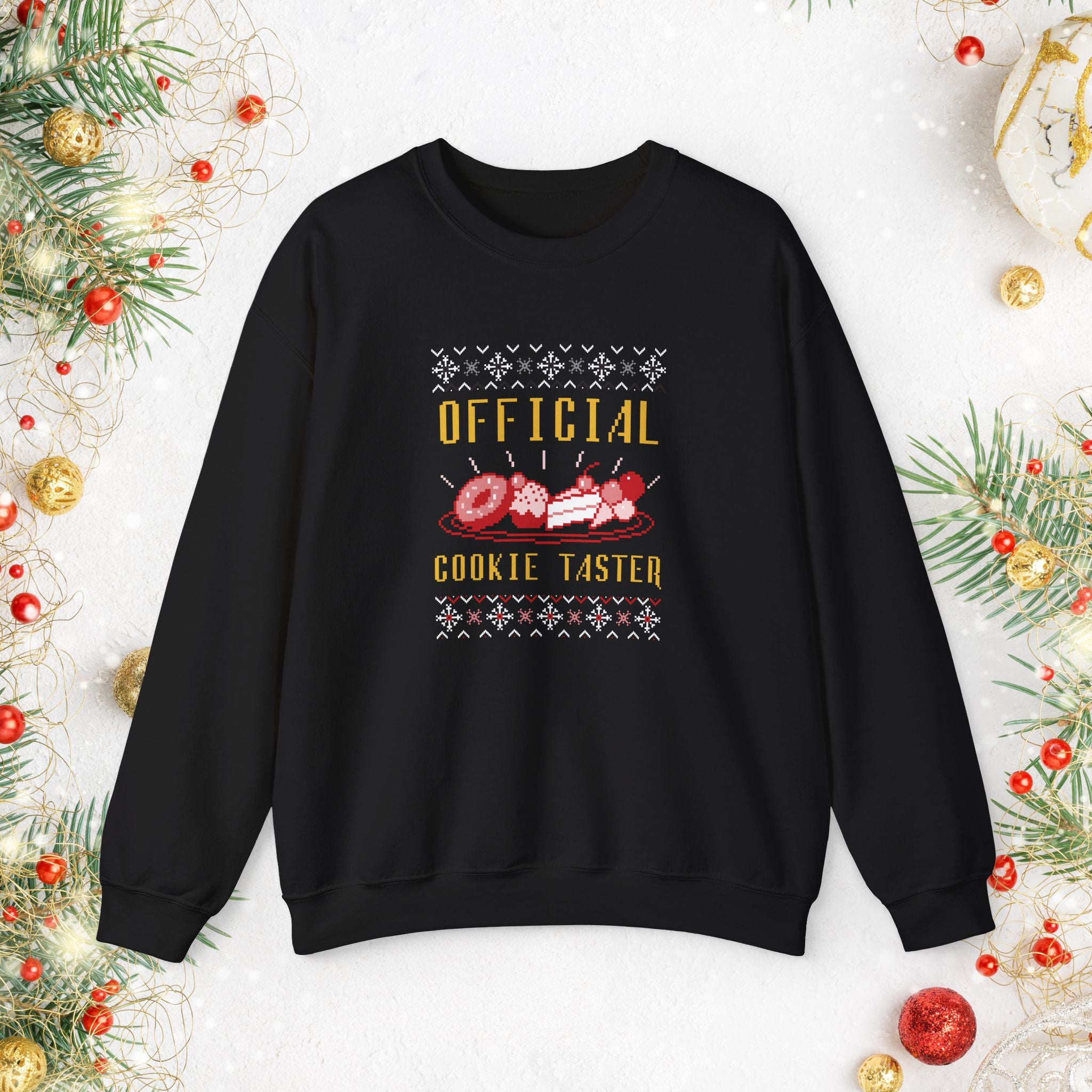Official Cookie Taster Christmas Sweater — Cute Holiday Baking Crewneck