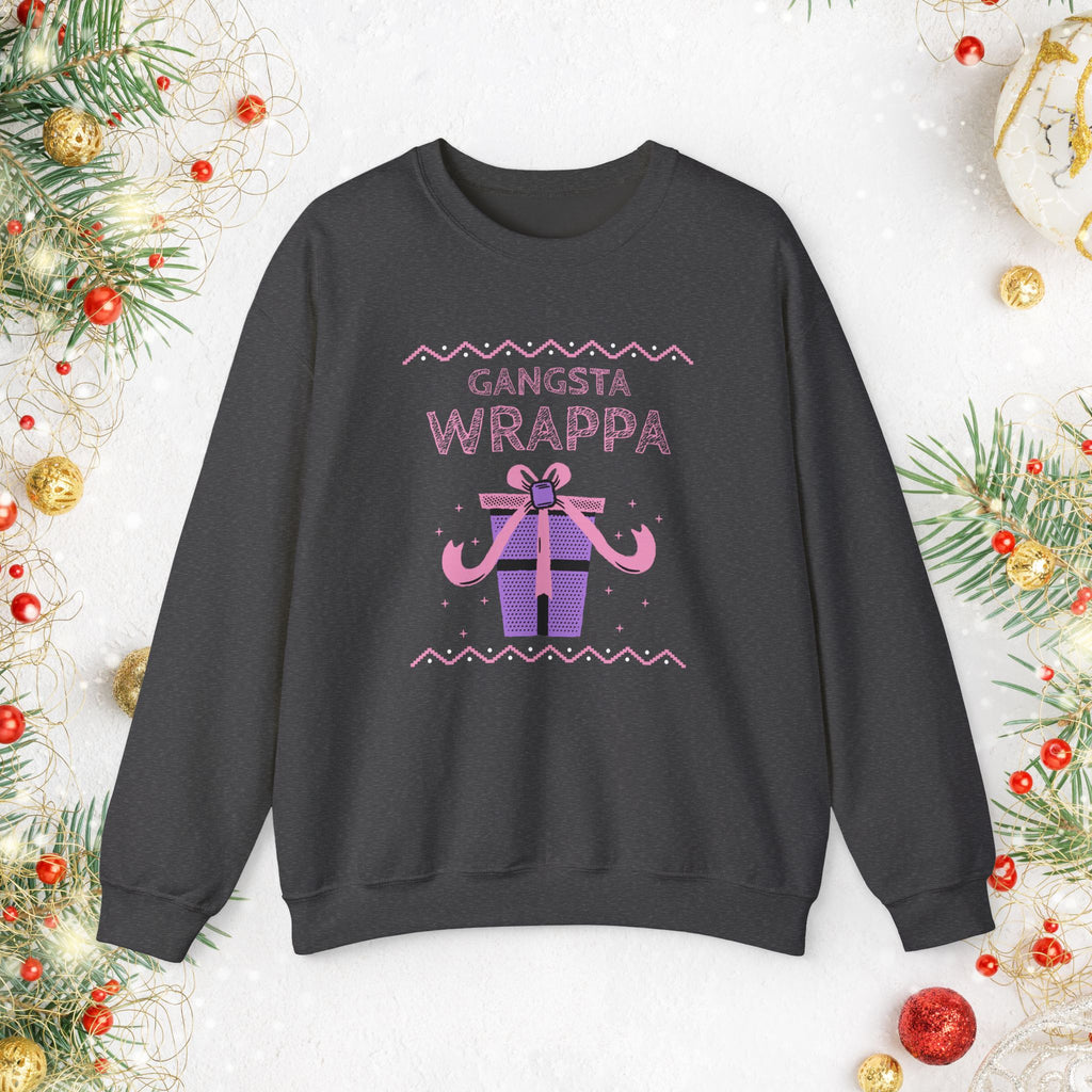 Gangsta Wrappa Christmas Sweatshirt — Funny Holiday Gift Sweater