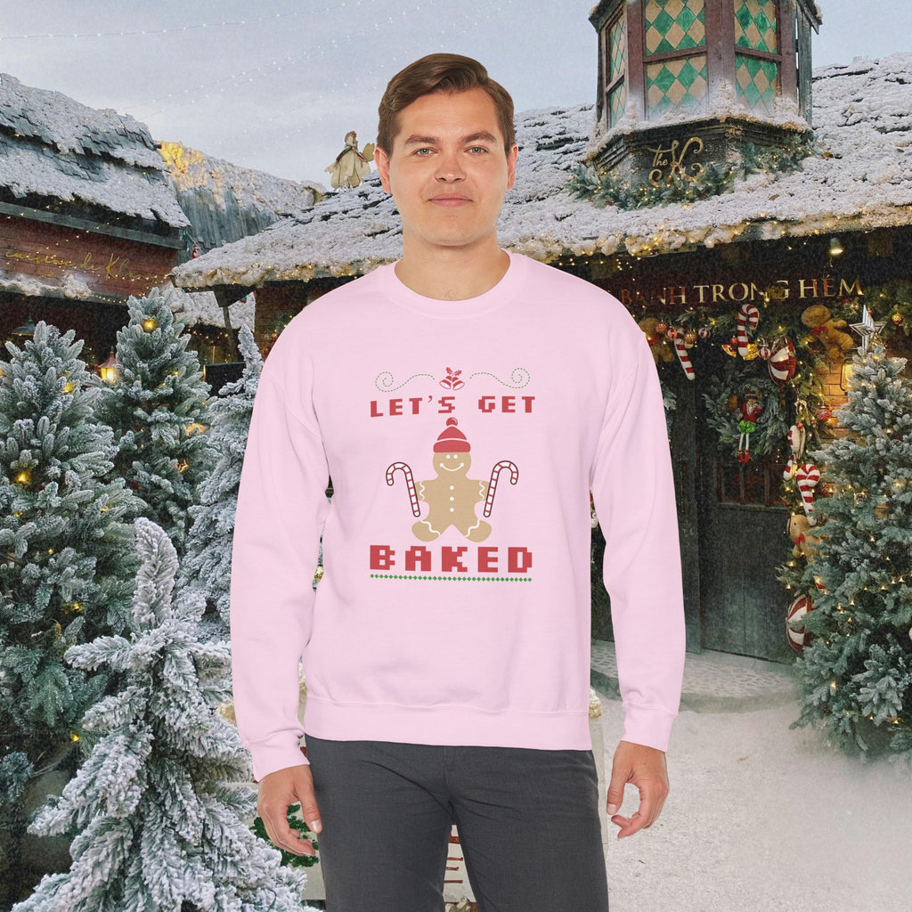 Holiday 'Let's Get Baked' Gingerbread Sweatshirt — Funny Christmas Baking Sweater