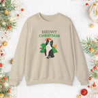 Meowy Christmas Cat Sweatshirt - Cute Holiday Cat Crewneck