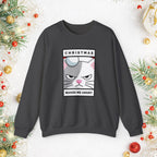 Grumpy Cat Christmas Sweatshirt - "Christmas Makes Me Angry" Graphic Crewneck