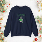 Cat in Ornament Sweatshirt — 'Is Attention' Holiday Cat Crewneck