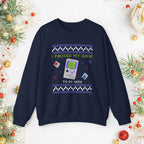 I Paused My Game Retro Handheld Sweatshirt — Gamer Christmas Ugly Sweater