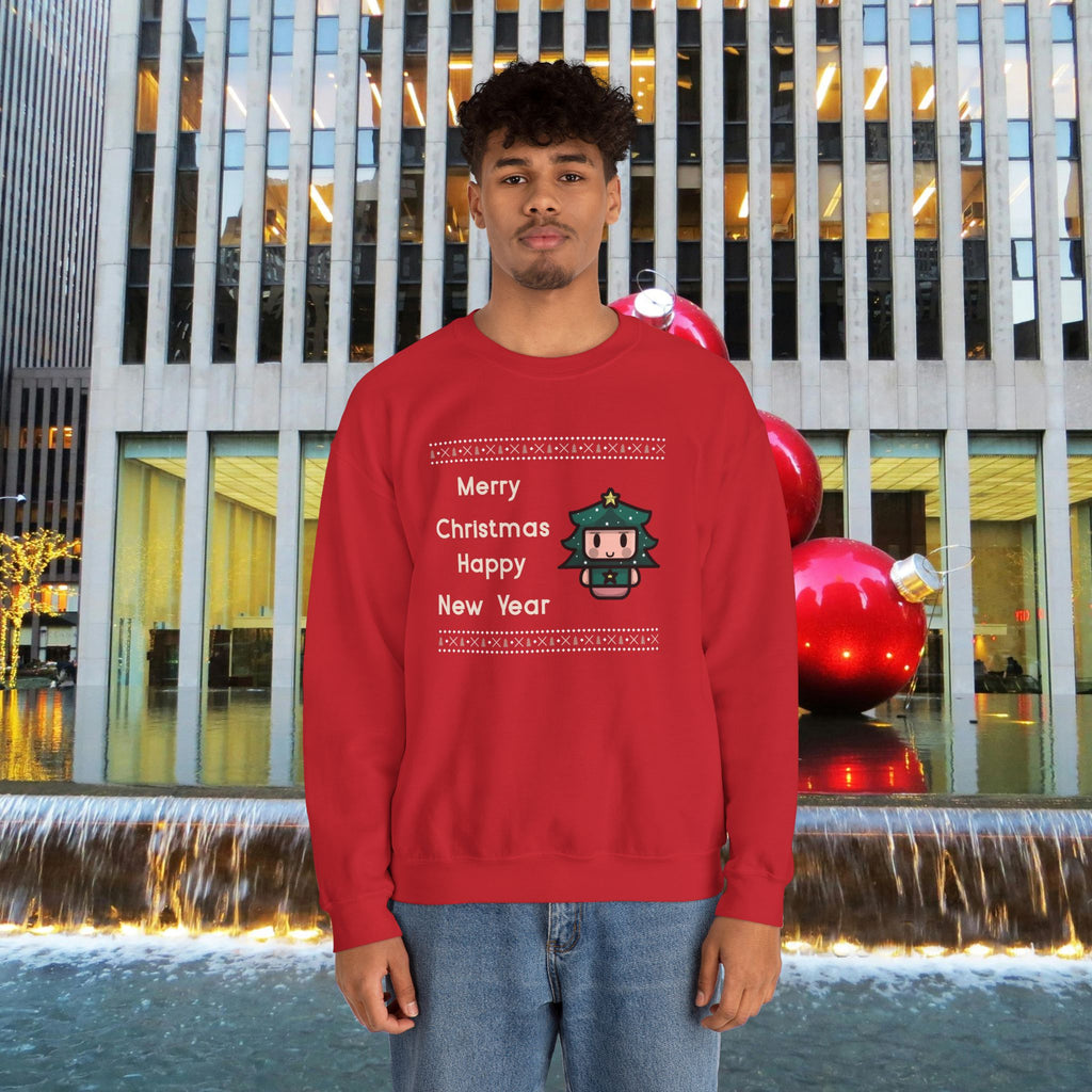 Christmas Nutcracker Crewneck Sweatshirt — "Merry Christmas Happy New Year" Holiday Pullover