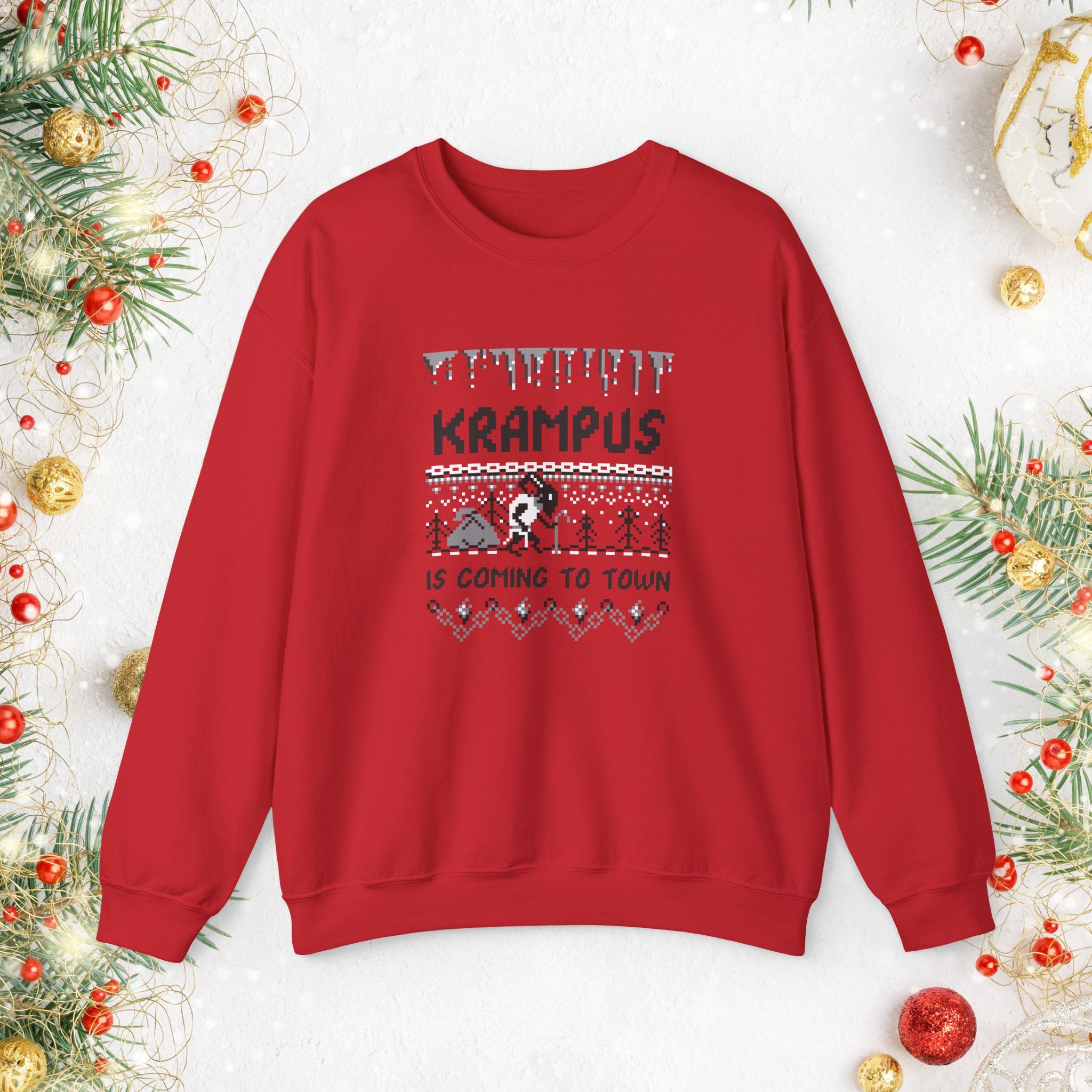 Krampus Is Coming To Town Sweatshirt — Funny Holiday Crewneck