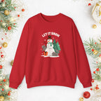 Let It Snow Snowman Sweatshirt – Holiday Cat & Dog Christmas Crewneck