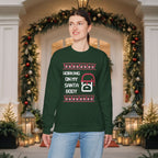 Christmas Sweatshirt — "Working On My Santa Body" Funny Holiday Crewneck