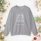 Ugly But Warm Moose Sweatshirt — Funny Holiday Christmas Crewneck