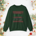 Funny Holiday Cat Sweatshirt — Cat Destroying Tree Christmas Sweater