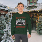 Gaming Crewneck Sweatshirt - "Game Over" Retro Controller Holiday Sweater