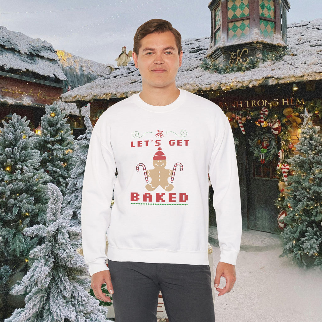 Holiday 'Let's Get Baked' Gingerbread Sweatshirt — Funny Christmas Baking Sweater