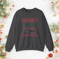 Funny Holiday Cat Sweatshirt — Cat Destroying Tree Christmas Sweater