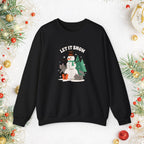 Let It Snow Snowman Sweatshirt – Holiday Cat & Dog Christmas Crewneck