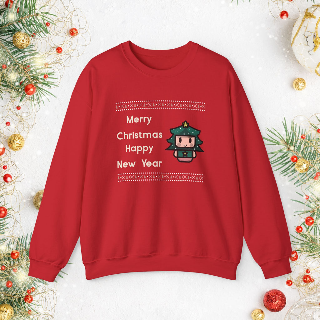 Christmas Nutcracker Crewneck Sweatshirt — "Merry Christmas Happy New Year" Holiday Pullover