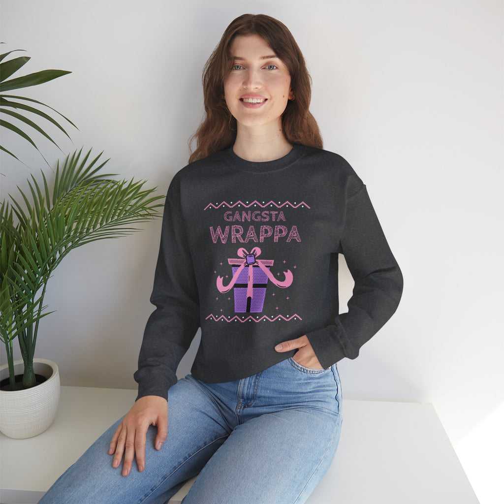 Gangsta Wrappa Christmas Sweatshirt — Funny Holiday Gift Sweater