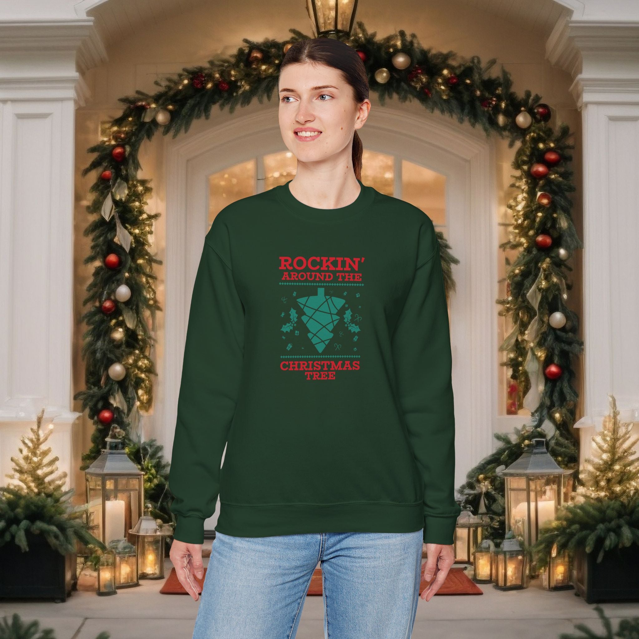 Rockin' Around the Christmas Tree Crewneck Sweatshirt