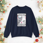 Grumpy Cat Christmas Sweatshirt - "Christmas Makes Me Angry" Graphic Crewneck
