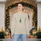 Cat in Ornament Sweatshirt — 'Is Attention' Holiday Cat Crewneck