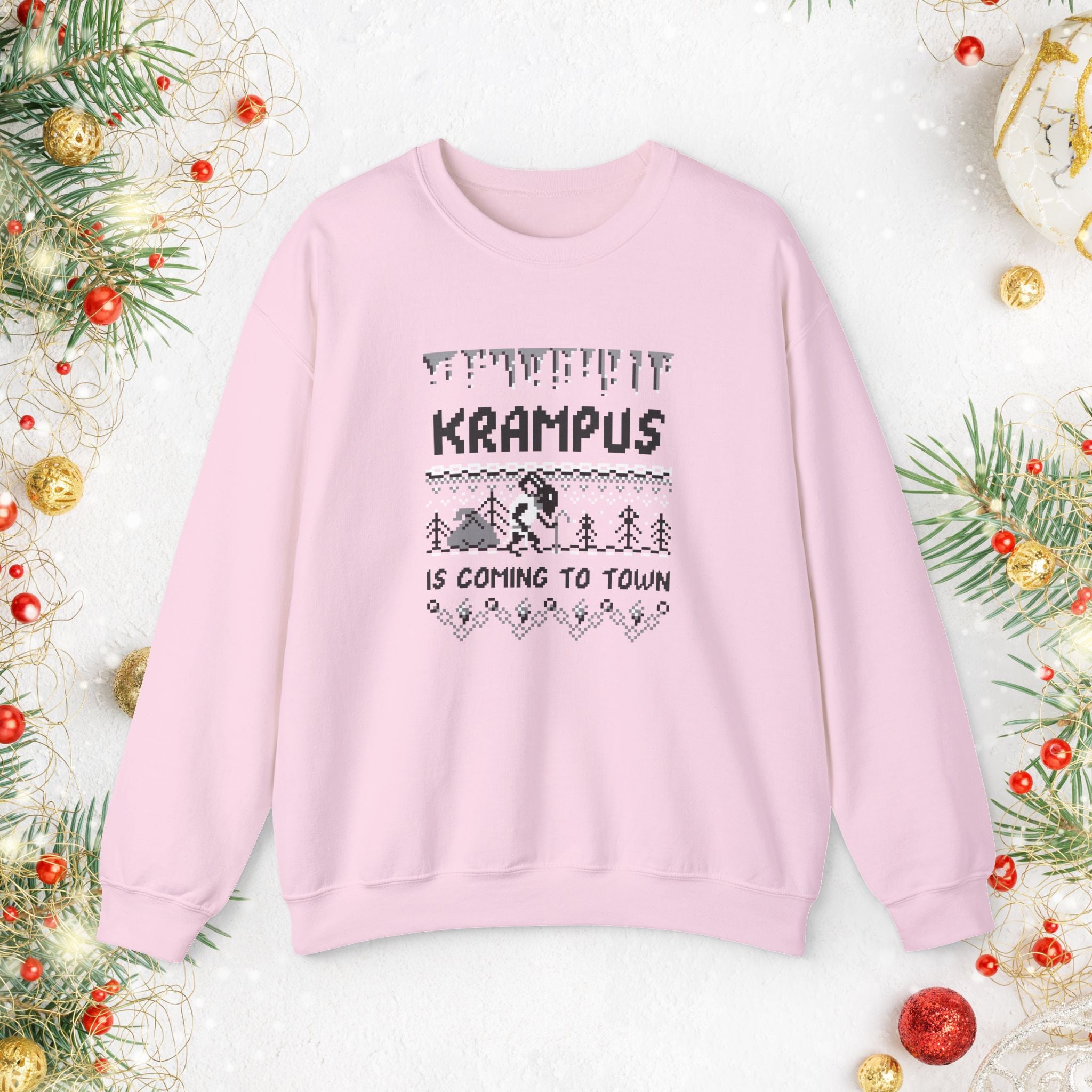Krampus Is Coming To Town Sweatshirt — Funny Holiday Crewneck