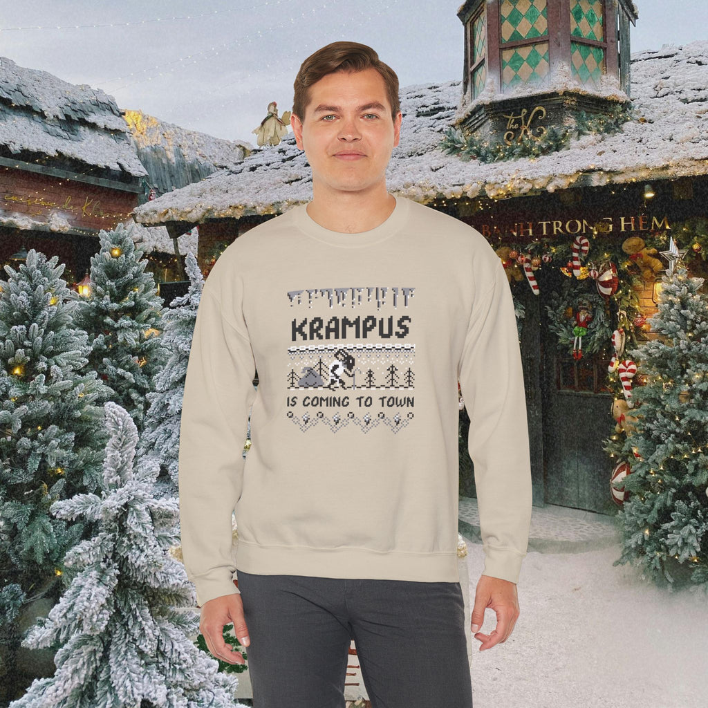 Krampus Is Coming To Town Sweatshirt — Funny Holiday Crewneck