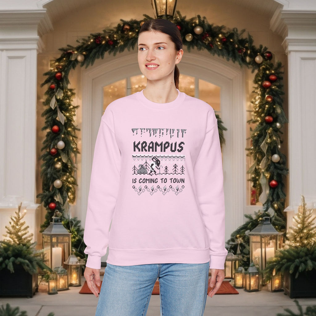 Krampus Is Coming To Town Sweatshirt — Funny Holiday Crewneck