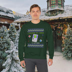 I Paused My Game Retro Handheld Sweatshirt — Gamer Christmas Ugly Sweater