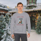 Christmas Reindeer Crewneck Sweatshirt — "Xmas Time, Happy Holidays" Holiday Sweatshirt