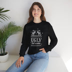 Ugly But Warm Moose Sweatshirt — Funny Holiday Christmas Crewneck