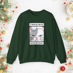 Grumpy Cat Christmas Sweatshirt - "Christmas Makes Me Angry" Graphic Crewneck