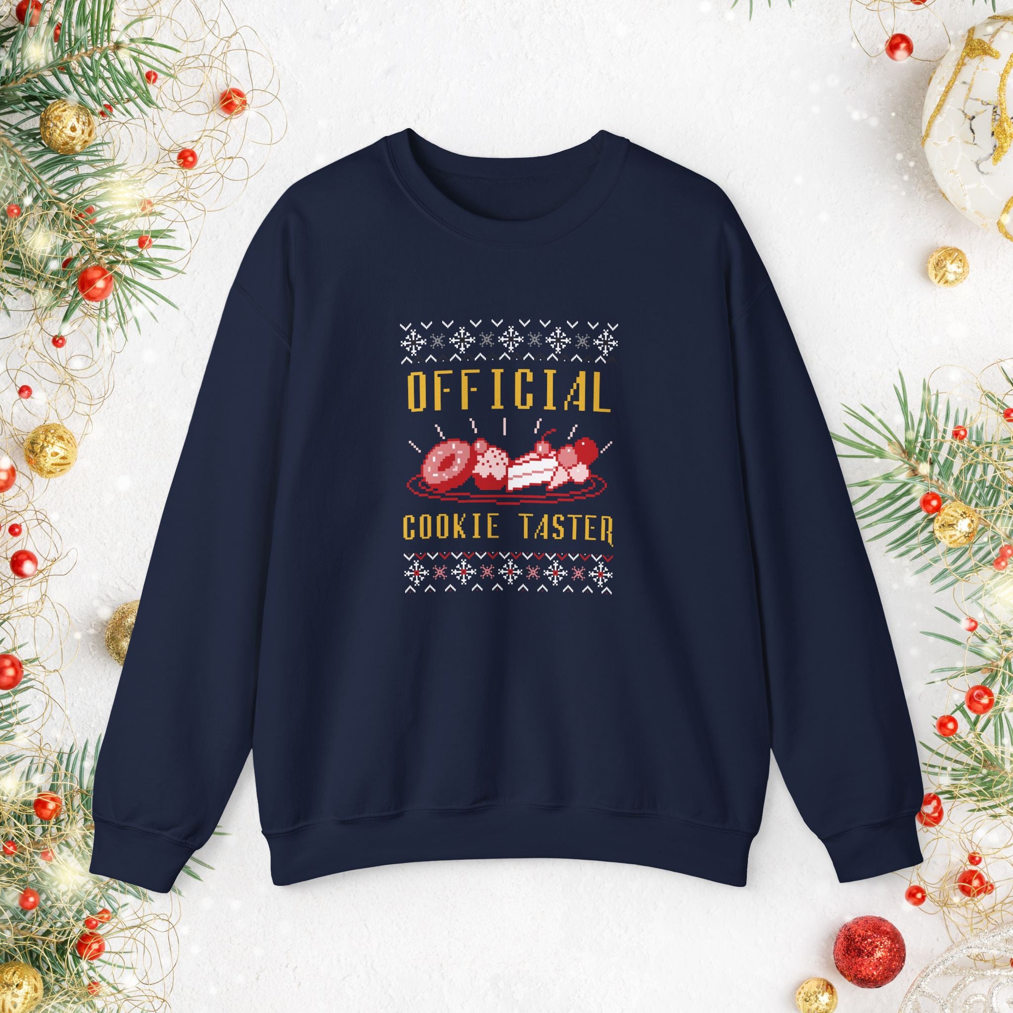 Official Cookie Taster Christmas Sweater — Cute Holiday Baking Crewneck