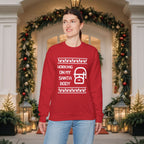 Christmas Sweatshirt — "Working On My Santa Body" Funny Holiday Crewneck