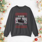 Gaming Crewneck Sweatshirt - "Game Over" Retro Controller Holiday Sweater