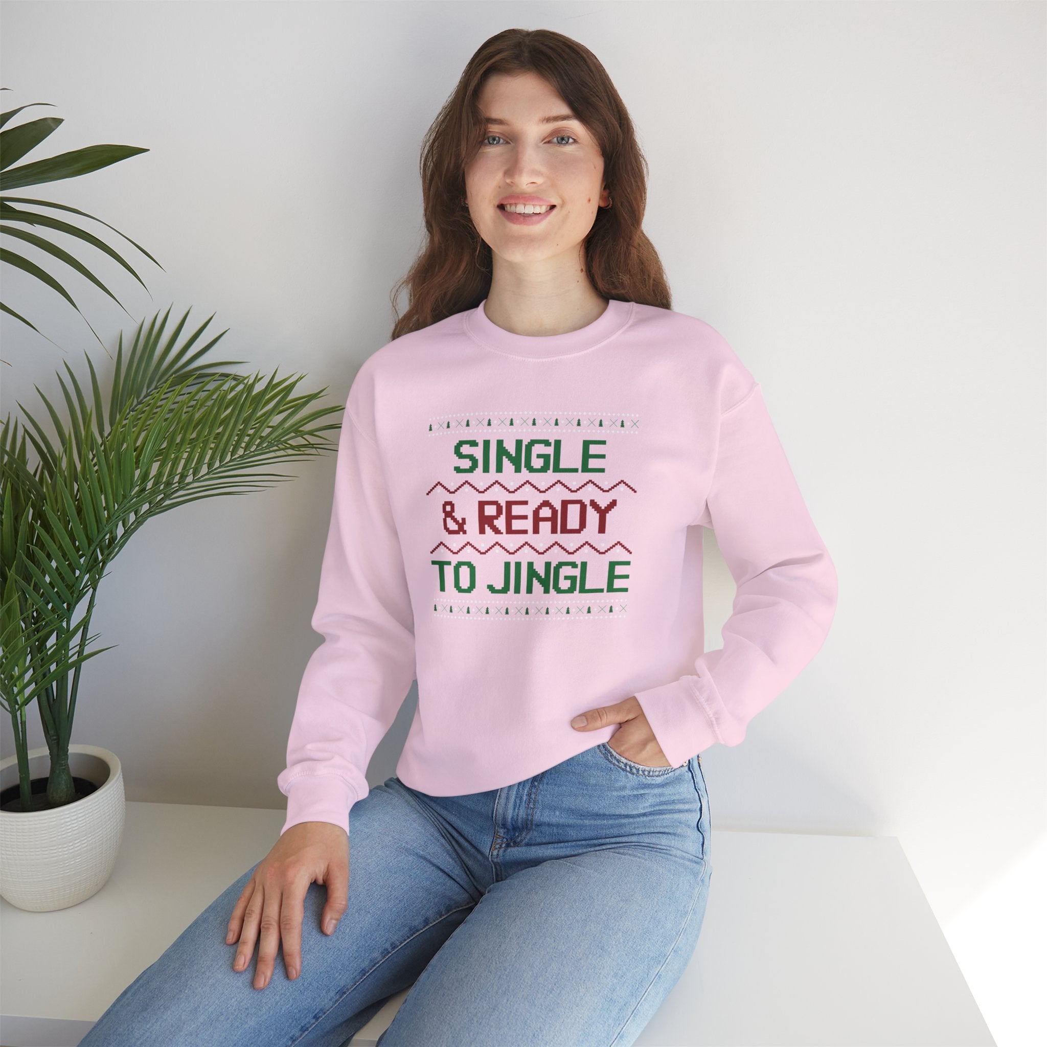 Single & Ready To Jingle Sweatshirt — Funny Christmas Holiday Crewneck