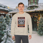 Crewneck Sweatshirt - "No Hugs Please" Grumpy Raccoon Holiday Sweater