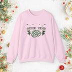 Geek Mind Crewneck Sweatshirt – Retro Pixel Brain Gaming Holiday Sweater