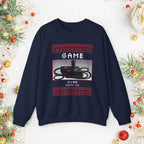Gaming Crewneck Sweatshirt - "Game Over" Retro Controller Holiday Sweater